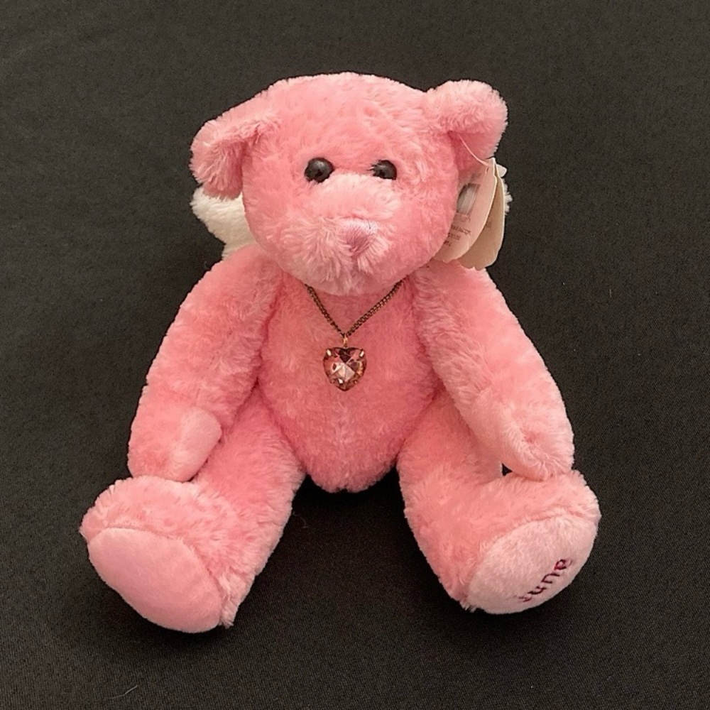 ⭐️ Vintage 2002 June Wishpet Angel Teddy Bear And Alexandrite Bracelet